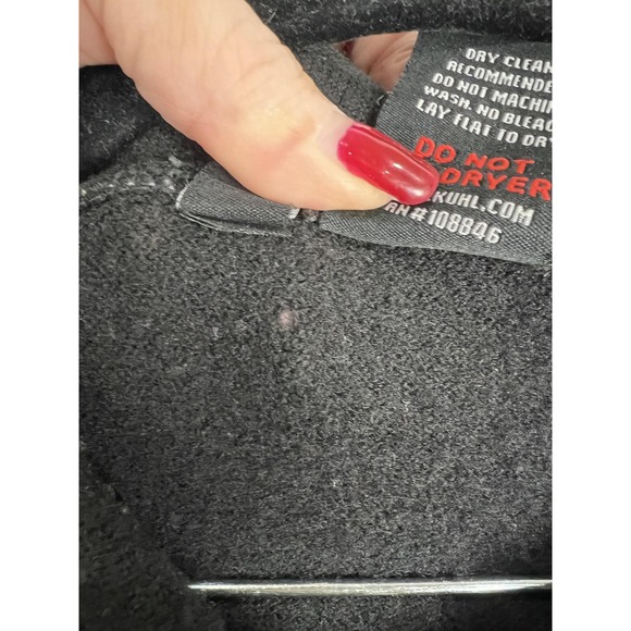 Kuhl Jacket Mens XL Black Boiled Merino Wool Full Zip Bomber Outdoor Hiking - Picture 3 of 8